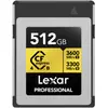 Lexar Carte CFexpress PRO Type B GOLD 4.0 série 512 Go - R3600/W3300 M...
