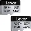 Lexar carte microsdxc silver plus uhs-1 64gb v30 r205/w100mb/s - 2pack