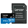 Lexar 633x 512 Go MicroSDXC UHS-I Classe 10