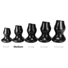 Oxballs Plug Tunnel Pig-Hole noir Medium - 8 x 5.5 cm