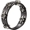 Meinl Meinl Cta2sbk - Tambourin Bois 8" Cymbalettes Acier Nickelé - Noir