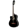 Ortega RCE145L - Guitare électro-classique gaucher - Noir brillant (+housse)