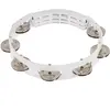 Meinl HTT8WH Tambourin Abs Blanc 20CM 1 Rangee De Cymbalettes Tambourin - tamborim