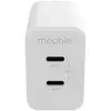 Chargeur secteur MOPHIE 45W duo Power Delivery Blanc x2 USB-C