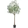 VEVOR Arbre Artificiel 181 cm Plante Artificielle PE Haut Eucalyptus F...