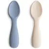 Mushie - Couverts d'apprentissage en silicone Bleu taille unique