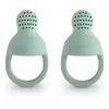 Mushie Lot de 2 sucettes grignoteuses en silicone Cambridge blue