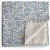 Mushie Maxi lange en coton Blue Flowers (120 x 120 cm)