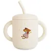 Mushie Tasse À Paille Fairy Mice Ecru, Marron, Rose