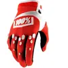 100percent 100% Airmatic Hexa Gants de Motocross, blanc-rouge, taille S pour Hommes