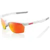 100percent Lunettes 100  solaires sportcoupe blanc mat verre hiper miroir multi couches rouge
