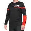 Maillot manches longues 100  r core noir   rouge