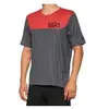 Maillot manches courtes 100  airmatic charcoal   racer rouge