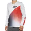 100% MTB Wear R-Core-x Long Sleeve Jersey Gris/Rouge-M T-Shirt, XL Mixte