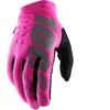 100percent Gants longs 100  brisker femme rose fluo   noir