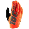 100percent 100% (Brisker Gloves Black-XL) Gants Mixte, Orange Fluo/Noir (Multicolore)