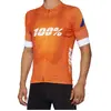 100percent Maillot route/gravel manches courtes 100% Exceeda SP22 orange/blanc- X
