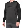 100% Ridecamp Maillot de vélo à manches longues, noir-gris, taille M pour Hommes