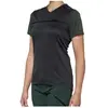 100percent Maillot manches courtes femme 100  ridecamp gris charcoal forest vert