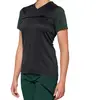 100% Maillot manches courtes femme 100 ridecamp gris charcoal forest vert