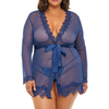 Déshabillé PROVENCE Bleu Grande Taille XL/XXL