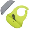 BBLUV Ensemble 2 bavoirs et cuillère en silicone Pöket lime et grey