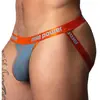 male power Jockstrap Rib RING & JOCK Gris-Orange