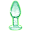 XR Brands Plug anal en verre phosphorescent - Petit