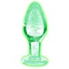 XR Brands Plug anal en verre phosphorescent - Petit