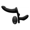XR Brands Double Take - Double strap-on vibrant - Noir