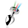 Merkloos / Sans marque Plug anal métal lumineux Light Up large