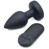 XR Brands Plug Anal Lumineux Télécommandé 7X Light Up Small Noir