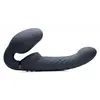 Strap U Gode-ceinture vibrant sans harnais Swirl - Noir