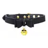 Master Series Golden Kitty Collier avec grelot félin - Noir/Doré