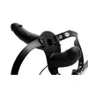 Strap U XR Brands - Double gode ceinture vibrant - Noir