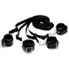 Strict XR Brands - Kit de Contrainte de Lit Menottes de Lit - Noir