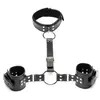 XR BRANDSXR - STRICT Ensemble de retenue avec collier et menottes - Noir