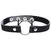 XR Brands Kinky Kitty - Collier ras-de-cou avec anneau fin - Noir