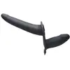 XR Brands Double gode-ceinture vibrant Power Pegger - Noir