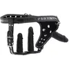 Harnais pour gode-ceinture à double pénétration - Noir