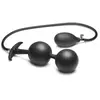 Master Series Plug Anal en Silicone Gonflable - Noir