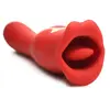 XR Brands Lickgasm Baiser + Vibromasseur Baiser Double Face - Rouge