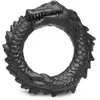 Creature Cocks XR Brands - Anneau de Pénis en Silicone Caiman Noir - Noir
