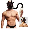 XR Brands - Masque à Gaz Inhalateur avec Bouteille - Noir et Blanc