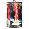 Creature Cocks XR Brands - Resurrector Phoenix Gode en Silicone Éjaculateur - Rouge/Blanc