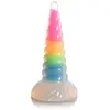 Creature Cocks XR Brands - Gode en Silicone Luminescent Arc-en-ciel