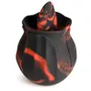 BLOOMGASM - Black Kiss Vibrateur Rose Rimming - Rouge/Noir