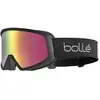 Masque Bollé BEDROCK PLUS noir mat avec verres miroir rouge orange.