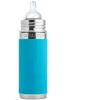 Pura - Biberon isotherme évolutif inox 260 ml - Tétine -Turquoise