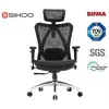 Sihoo M57 Chaise de bureau ergonomique en mesh avec soutien lombaire réglable, accoudoirs 3D, dossier haut respirant, noir
